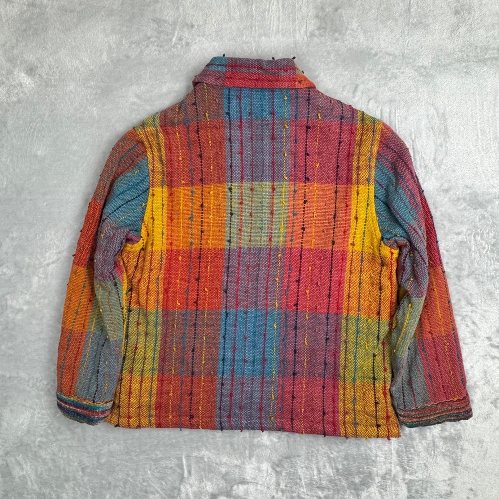 Travelsmith Patchwork Jacket M Cotton Colorful Ra… - image 2